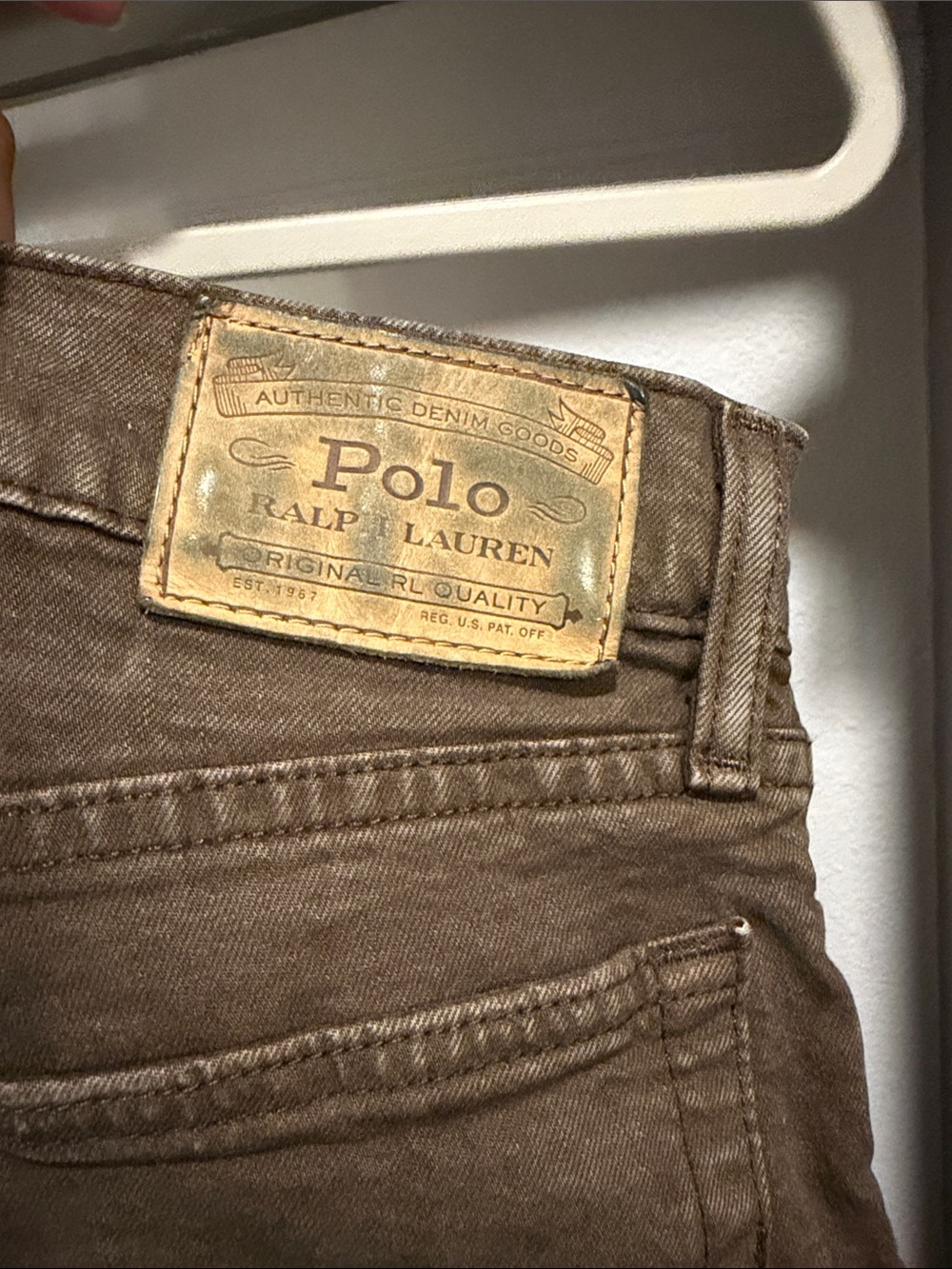 Polo by Ralph Lauren Men’s Brown Slim Denim Jeans